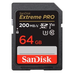 Карта памяти SanDisk SDXC 64GB Extreme Pro UHS-I V30 U3 R200/W90MB/s