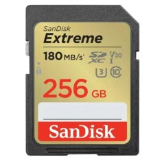 Карта памяти SANDISK 256Gb Extreme SDXC Class 10 UHS-I U3 V30 (180/130 MB/s)