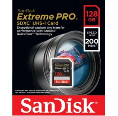Карта памяти SANDISK 128Gb Extreme Pro SDXC UHS-I U3 V30 (200/90 MB/s)